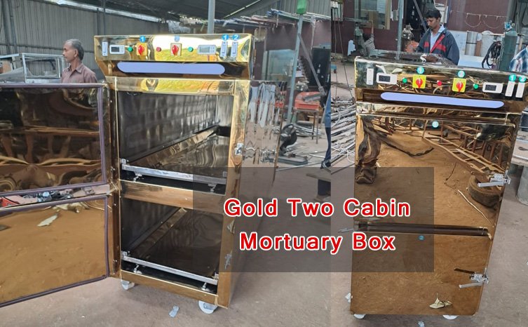 Gold Two Cabinet Mortuary Freezer Box